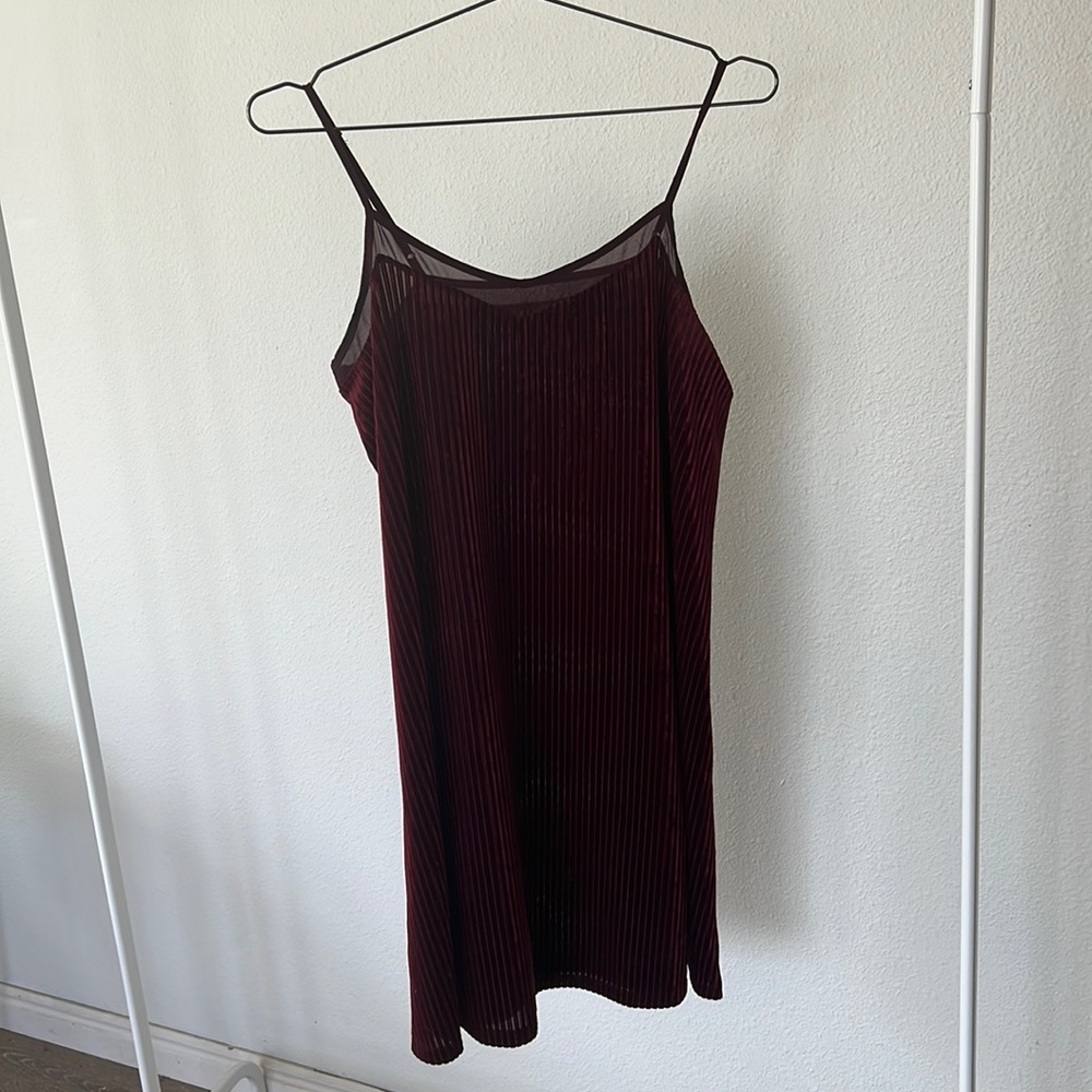 Maroon velvet dress